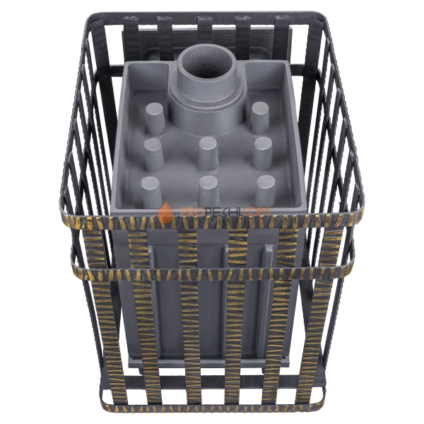 Чугунная банная печь Гроза 24М в сетке