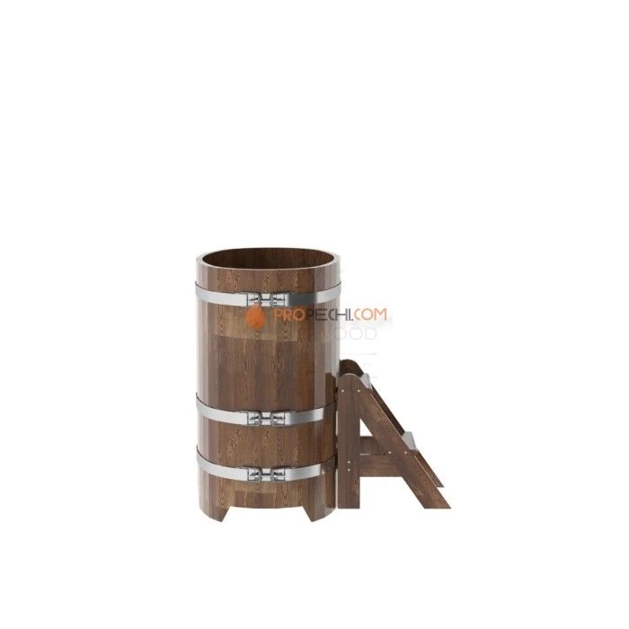 Купель BentWood овальная из сращенных ламелей мореной лиственницы 0,59х1,06