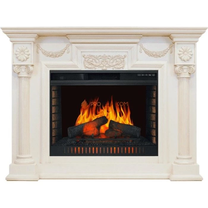 Каминокомплект Royal Flame London - Слоновая кость с патиной с очагом Vision 30 EF LED FX