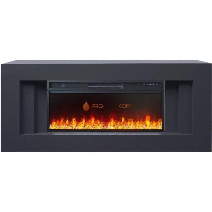 Каминокомплект Royal Flame Line 42 (Разборный) - Серый графит с Электрическим очагом Vision 42 LED