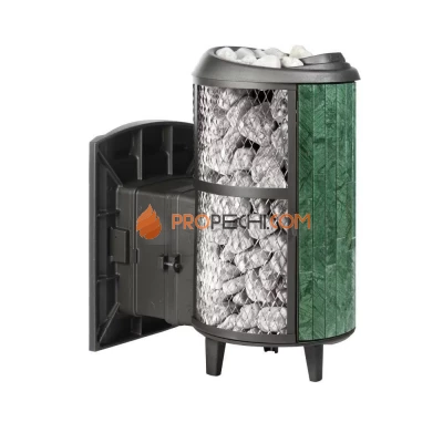 Печь банная «Атмосфера L» комбинированная сетка-ламель «Верде Гватемала»