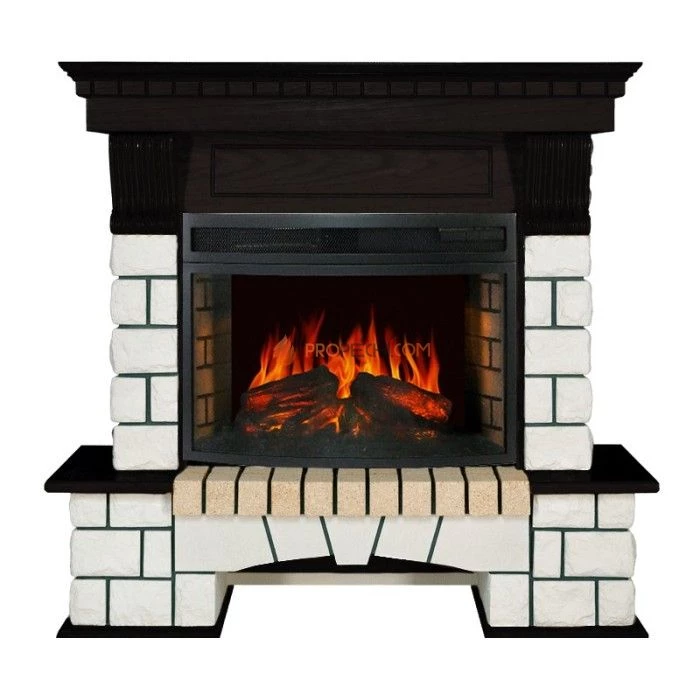 Каминокомплект Royal Flame Pierre Luxe - Белый / Венге с очагом Dioramic 25 LED FX