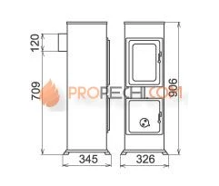 Печь-камин Thorma Bozen, бежевый