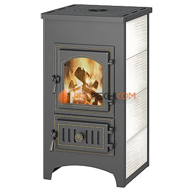 Печь-камин Везувий ПК-01 (270) с плитой (бежевый)