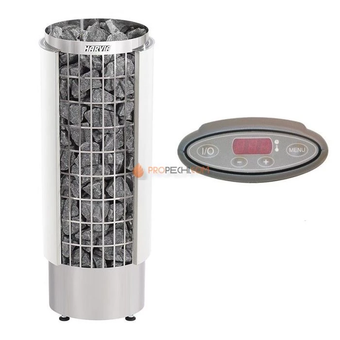 Электрическая печь Harvia Cilindro PC70VHEE White (с выносным пультом в комплекте)