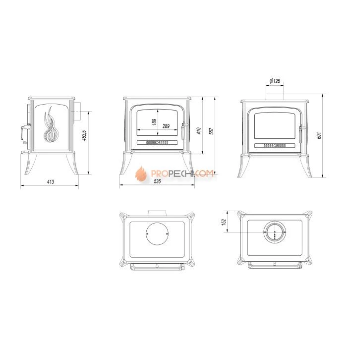 Печь-камин Kratki Koza/K7