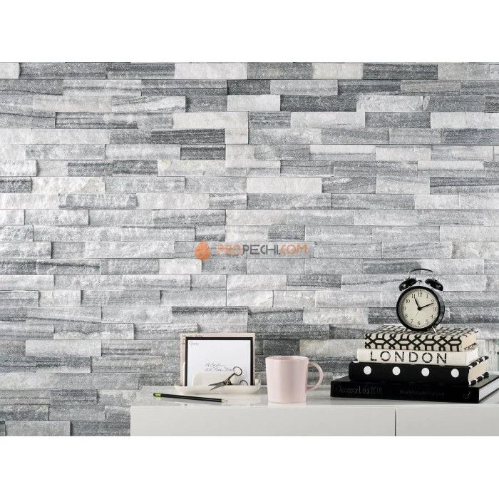 Панель Неоклассик бело-серый (600х150мм) упак. (6шт/0,54м2)