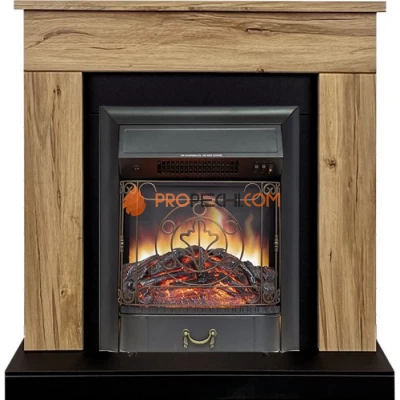 Каминокомплект Royal Flame Bergen (Разборный) - Дуб галифакс (Ширина 900 мм) с очагом Majestic FX Black