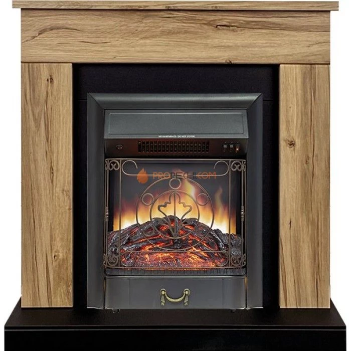 Каминокомплект Royal Flame Bergen (Разборный) - Дуб галифакс (Ширина 900 мм) с очагом Majestic FX Black
