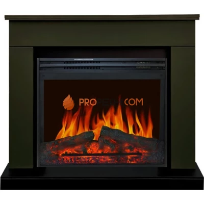 Каминокомплект Royal Flame Bergen (Разборный) - Темная олива с очагом Jupiter FX New