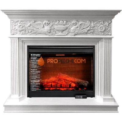 Каминокомплект Dimplex Palace - Белый с серебром с очагом Symphony 30 inch DF3020-EU