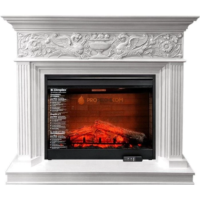 Каминокомплект Dimplex Palace - Белый с серебром с очагом Symphony 30 inch DF3020-EU