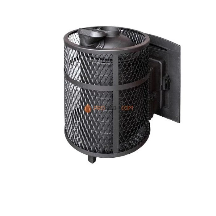 Чугунная печь для бани Атмосфера с сеткой до 22 м³