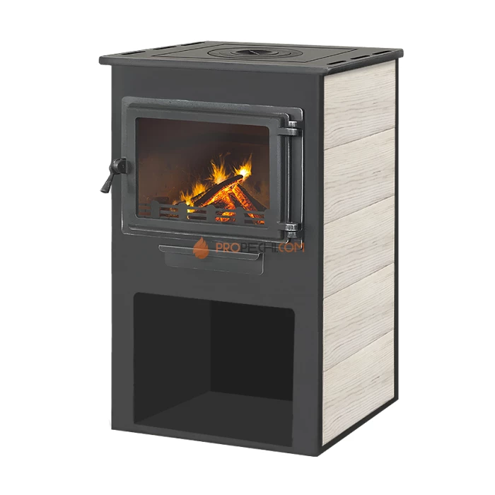 Камин ЭТНА (Панорама) с плитой Бежевый D150мм