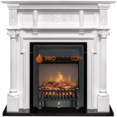 Каминокомплект Royal Flame Oxford - Белый с очагом Fobos FX M Black