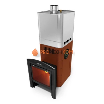 Печь для бани Термофор Бирюса 2013 Inox Витра ЗК терракота