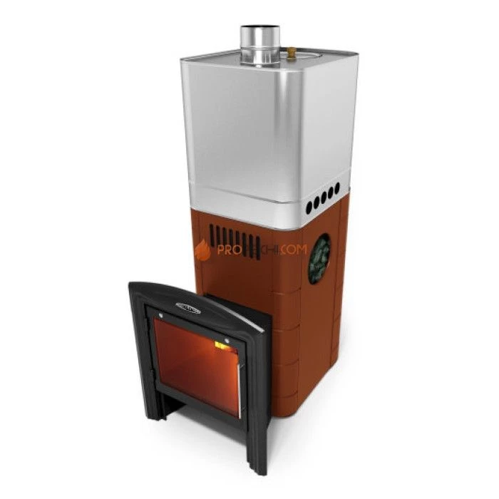 Печь для бани Термофор Бирюса 2013 Inox Витра ЗК терракота