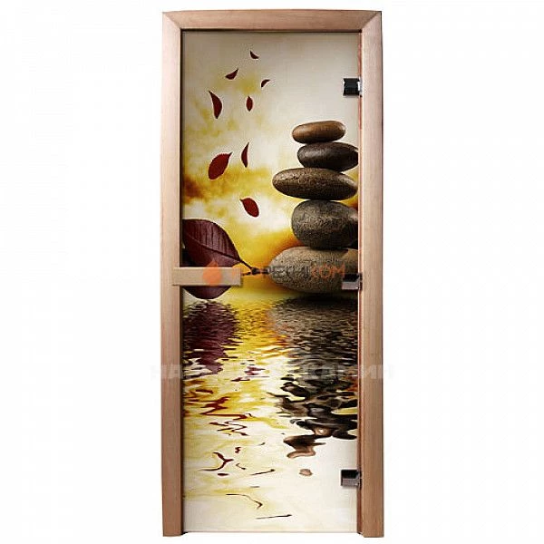 Дверь для бани с фотопечатью А056