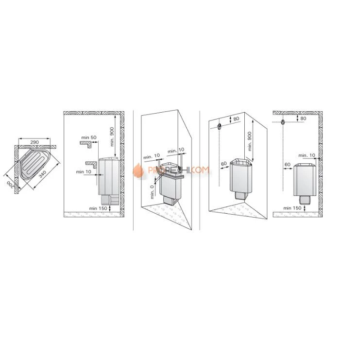 Электрическая печь Harvia Delta D29EE (с выносным пультом в комплекте)