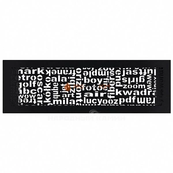 Вентиляционная решетка Kratki АВС 170х490 мм. черная (Дисконт)