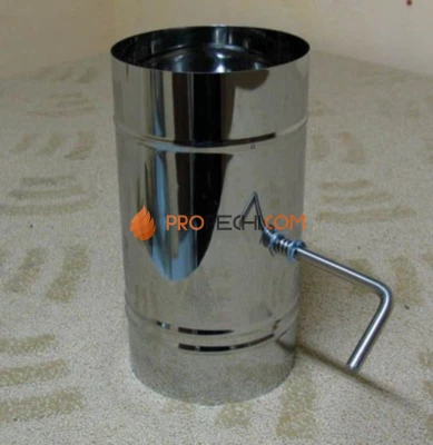 Шибер поворотный D=150 s=1.0 aisi 304 ФлюГранд