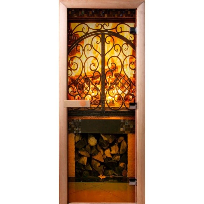 Дверь для бани DoorWood Фотопечать А041, 1800x800 мм