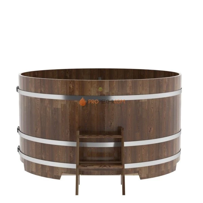 Купель BentWood круглая из сращенных ламелей мореной лиственницы d=1,80