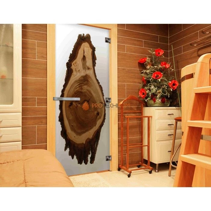 Дверь для бани DoorWood с фотопечатью (СЛЭБ-16), 1900x700 мм