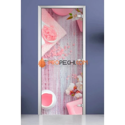 Стеклянная межкомнатная дверь DoorWood с фотопечатью Spa-20, 2000х800 мм