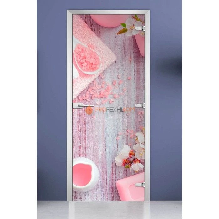Стеклянная межкомнатная дверь DoorWood с фотопечатью Spa-20, 2000х800 мм