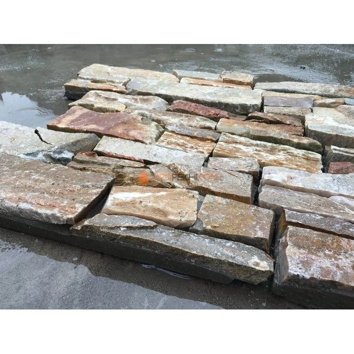 Панель из грубого камня Кварцит Бежевый (550х200мм) упак. (4шт/0,44м2)