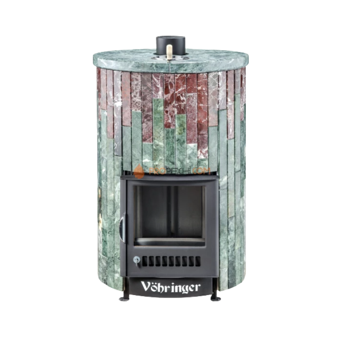 Дровяная печь для бани Ферингер Уют-25 до 25 м³ - Змеевик + Россо Леванте
