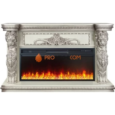 Каминокомплект Royal Flame Windsor 42 - Слоновая кость с темной патиной с очагом Vision 42 LED