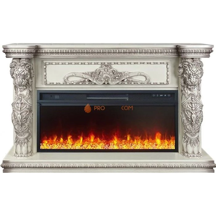 Каминокомплект Royal Flame Windsor 42 - Слоновая кость с темной патиной с очагом Vision 42 LED