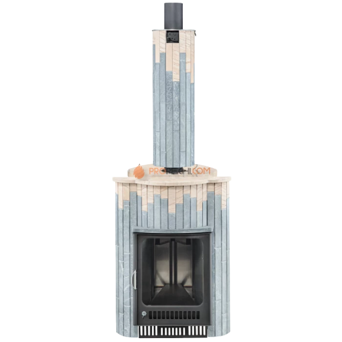 Дровяная печь для бани Ферингер Оптима до 28 м³ - Талькохлорит + Окаменевшее дерево