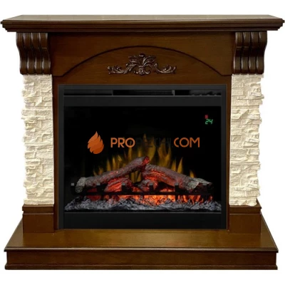 Каминокомплект Dimplex Prague - Темный дуб/Сланец бежевый с очагом Symphony 26 inch DF2624L-INT