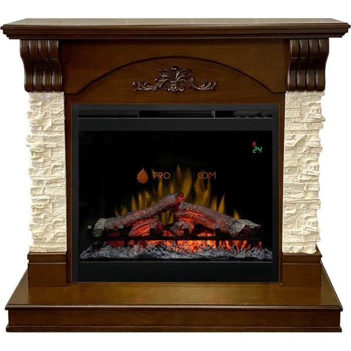 Каминокомплект Dimplex Prague - Темный дуб/Сланец бежевый с очагом Symphony 26 inch DF2624L-INT