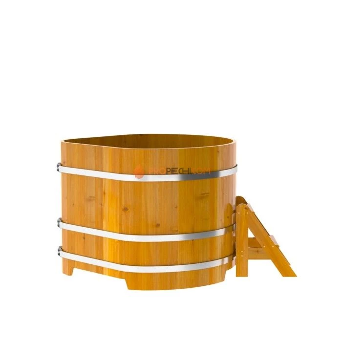 Купель BentWood угловая из натуральной лиственницы 1,19х1,19 Рустик