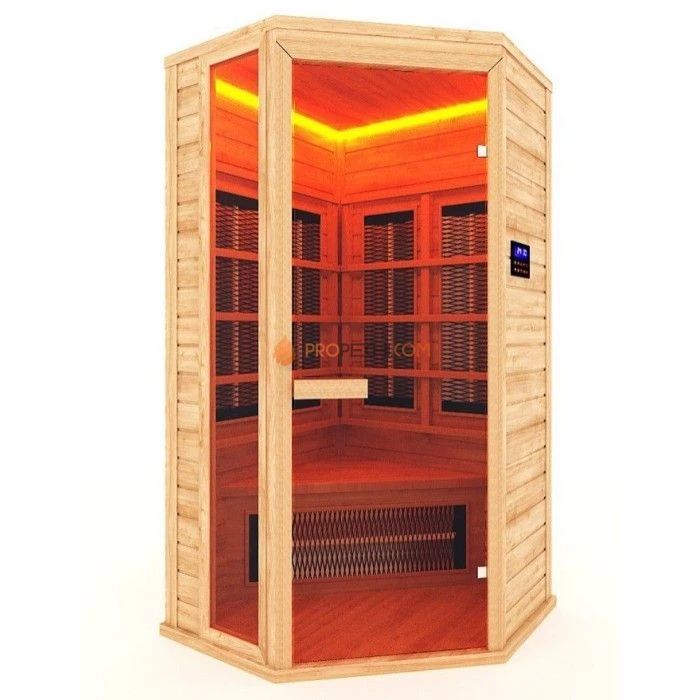 Сауна инфракрасная НКЗ керамика 1-местная угловая 105x105x200 см