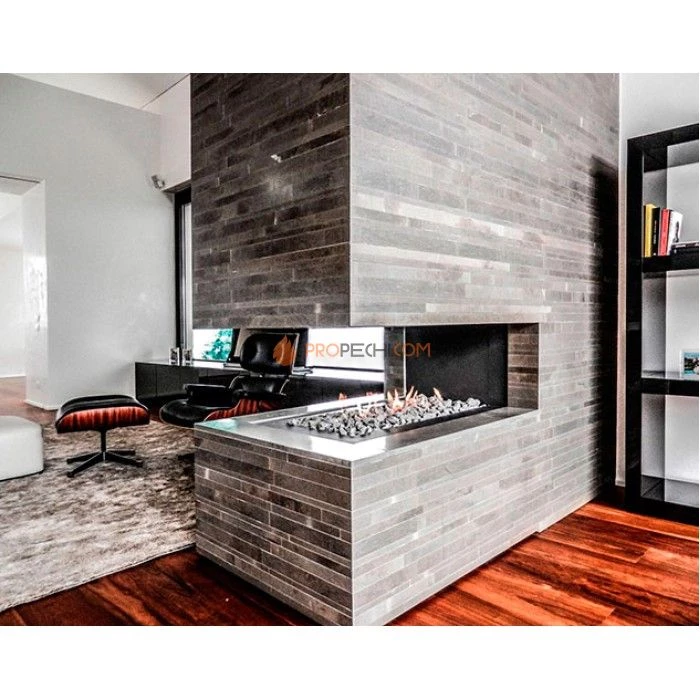 Газовая топка Vero Design Nippon Трёхсторонний EPI (2250x750 мм) D350 мм, горелка VLK burner