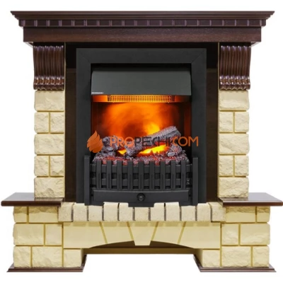 Каминокомплект Dimplex Pierre Luxe - Темный дуб / Шампань (Высота 1050мм) с очагом Danville Black FB2