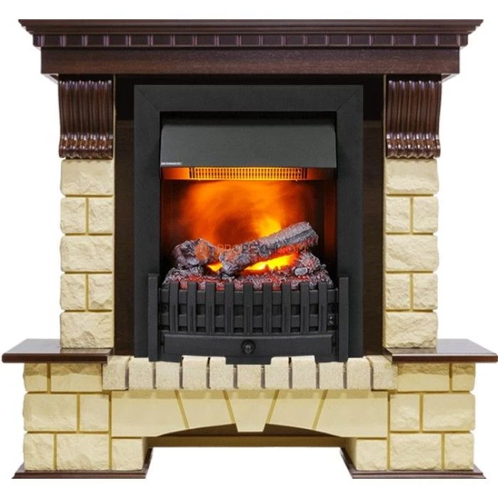Каминокомплект Dimplex Pierre Luxe - Темный дуб / Шампань (Высота 1050мм) с очагом Danville Black FB2