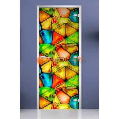 Стеклянная межкомнатная дверь DoorWood с фотопечатью Textures-15, 2000х800 мм