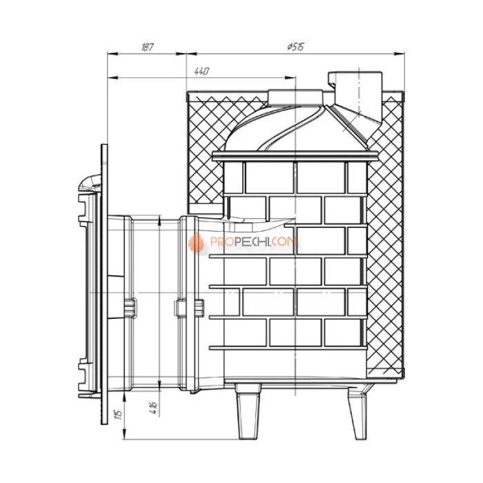 Чугунная печь для бани Атмосфера с сеткой до 22 м³