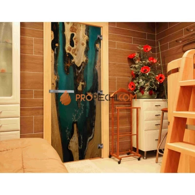 Дверь для бани DoorWood с фотопечатью (СЛЭБ-03), 1900x700 мм