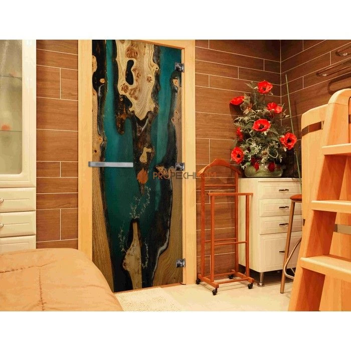 Дверь для бани DoorWood с фотопечатью (СЛЭБ-03), 2000x700 мм