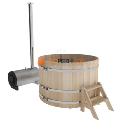 Фурако BentWood из кедра D=1.5 с наружной печкой премиум