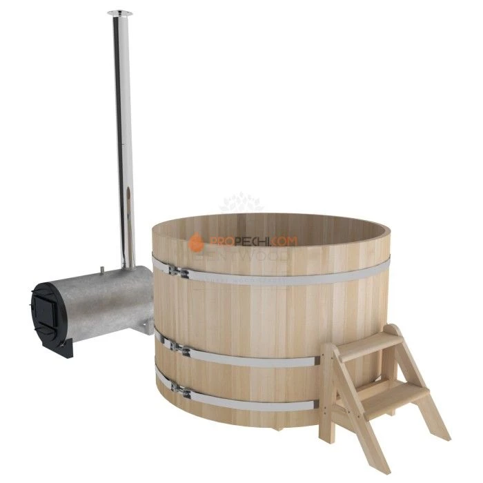 Фурако BentWood из кедра D=1.5 с наружной печкой премиум