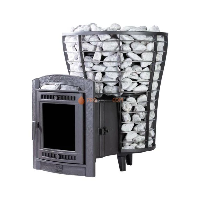 Чугунная печь для бани Атмосфера V сетка нержавейка