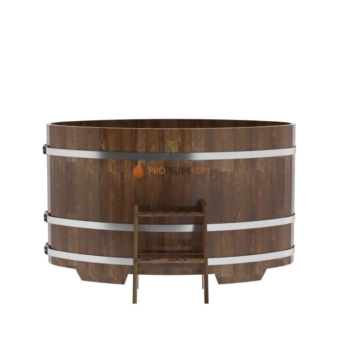 Купель BentWood овальная из сращенных ламелей мореной лиственницы 0,92х1,66